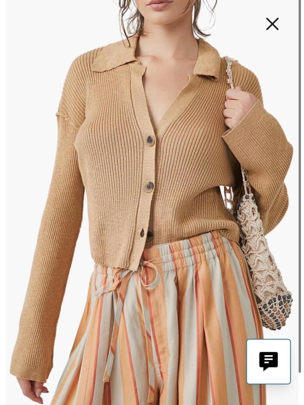 Free People Ella Sweater Shirt | M | $98 MSRP | Sold Out